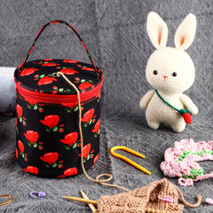 Mini Yarn Storage Bag Round Knit Bag Yarn Drum Box for Yarn Ball Crochet