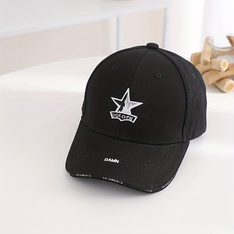 Kids Star Embroidered Baseball Cap Sun Screen Sport Hat