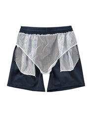 Men's Drawstring Beach Shorts with Pockets