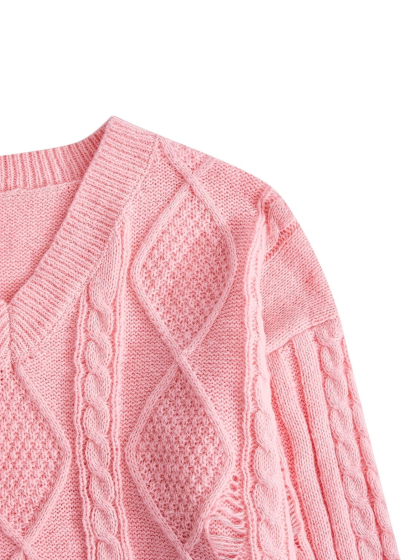 V Neck Long Sleeve Pullover Sweater