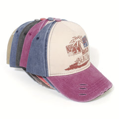 Summer Sun Beach Baseball Cap Women Casual Washed Distressed Sports Hat
