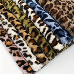 Little Rabbit Hair Printed Fabric Rabbit Plush Large Leopard Costume Toy Flannel