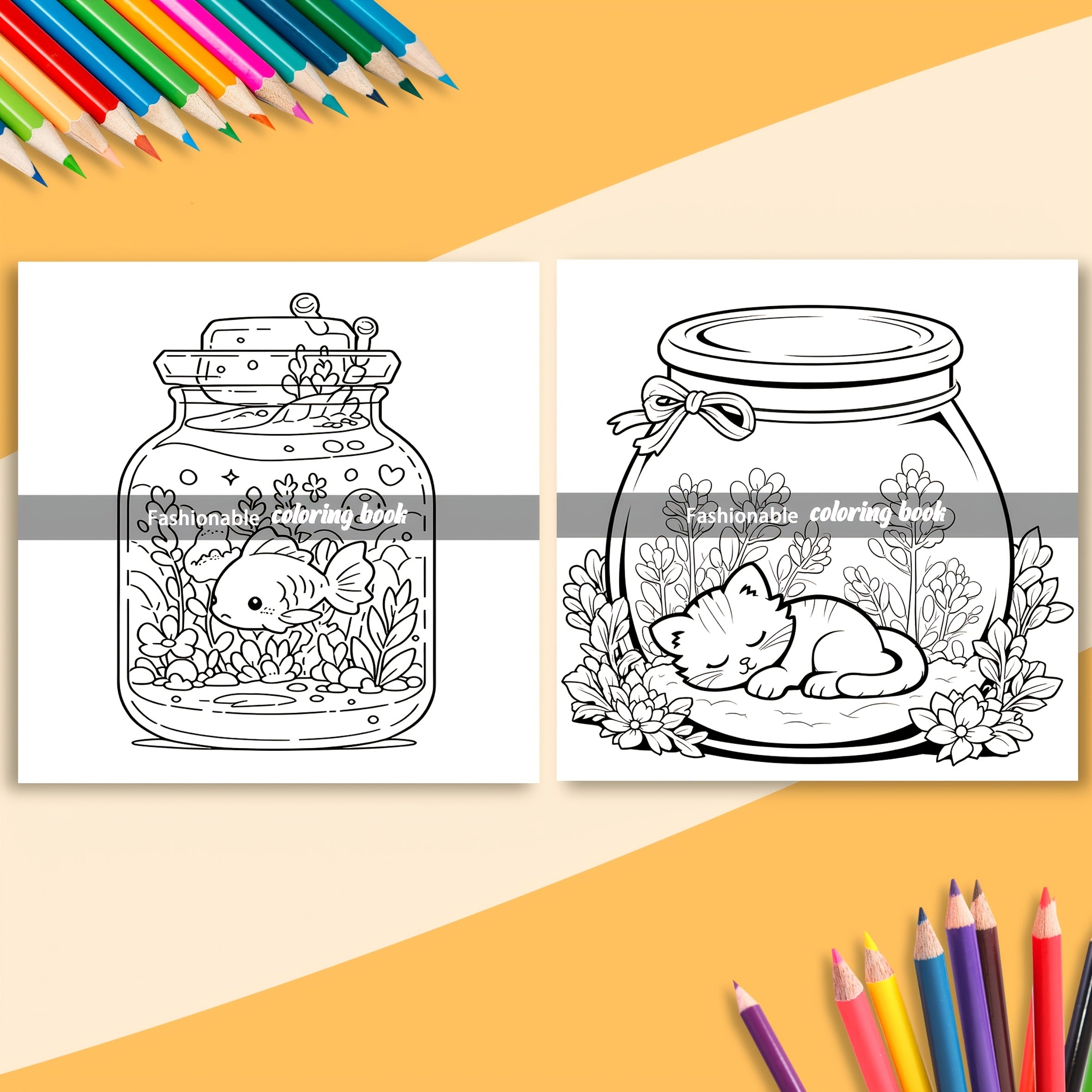 24 Page Adult Coloring Book with Thick Paper - World Picturebook