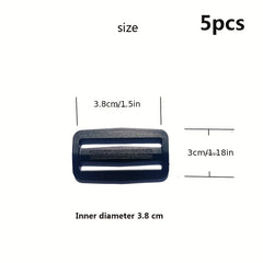 5pcs Backpack Waist Bag Adjustment Buckle Plastic Elastic Bag Accessories