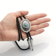 Men's Vintage Gemstone Braided Rope Tie