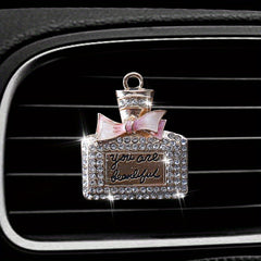 Diamond Mounted Car Air Freshener Clip Decoration