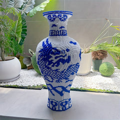 Creative Porcelain Vase Building Blocks Set - Fun Holiday & Birthday Party Game