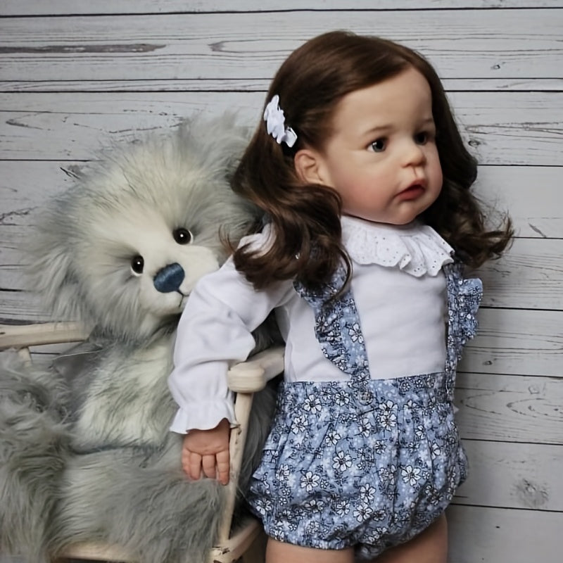 24in Reborn Toddler Girl Doll Soft Touch 3D Skin Art Doll Gift