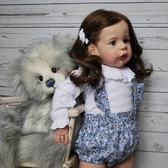 24in Reborn Toddler Girl Doll Soft Touch 3D Skin Art Doll Gift