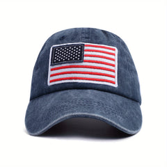 American Flag Baseball Cap Patriotic Washed Hat Vintage Design
