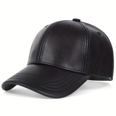 Men's PU Leather Baseball Cap Casual Fashion Cap