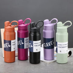 840ML Water Bottle With Straw Stainless Steel Insulation Cup
