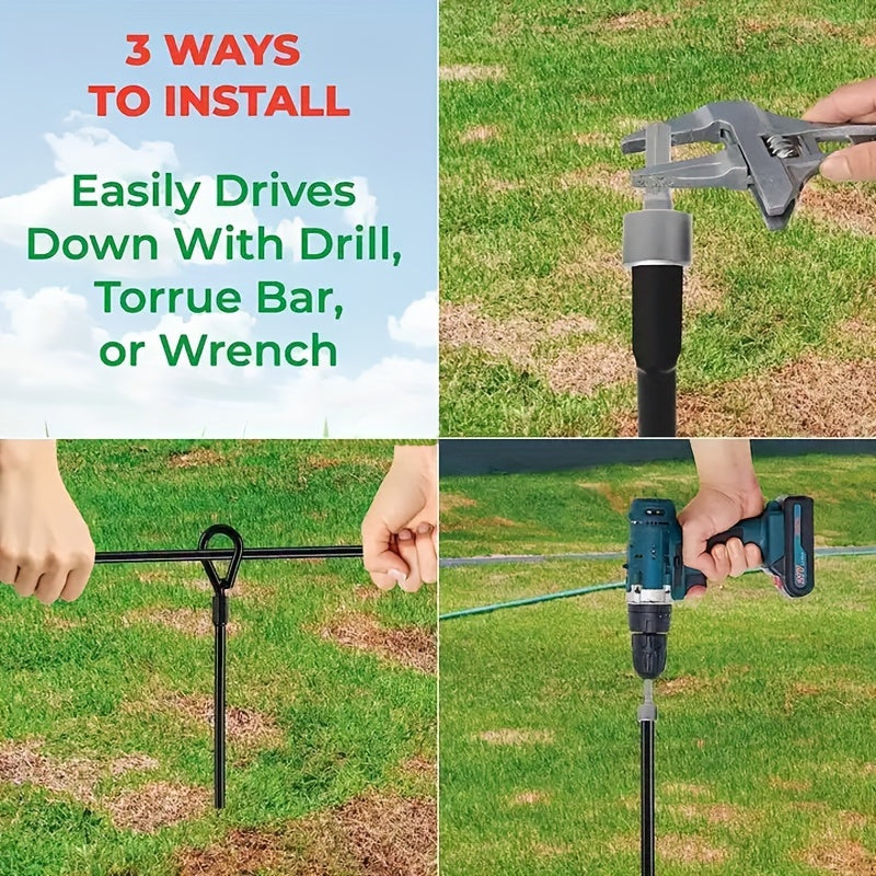 4pcs Heavy Duty Swing Ground Anchors for Outdoor Camping Tent