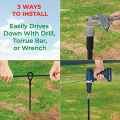 4pcs Heavy Duty Swing Ground Anchors for Outdoor Camping Tent
