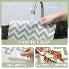 Brown & Striped Drawer Mat Shelf Liners - Cabinet & Drawer Liner Roll