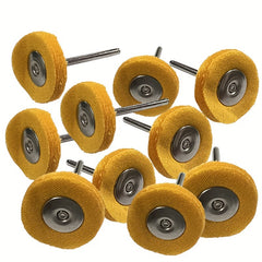 10pc Small Muslin Polishing Wheel for Drill Bits - 3.0mm