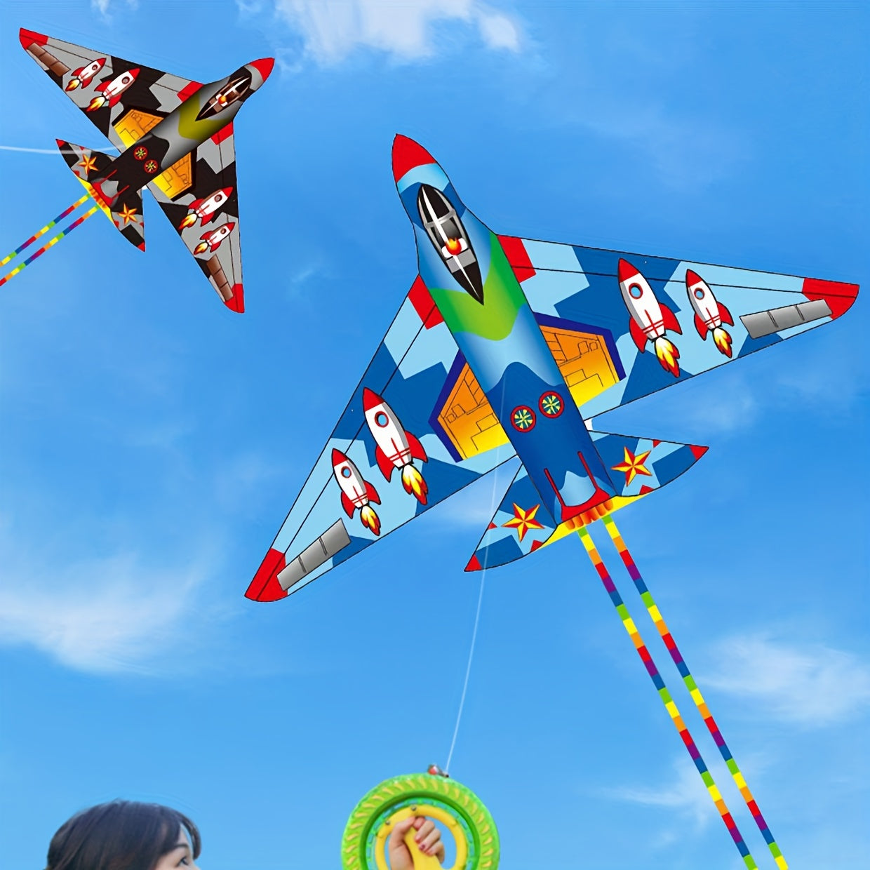 Large Airplane Kite 100m Line Beach Park Yard Creative Kite Outdoor