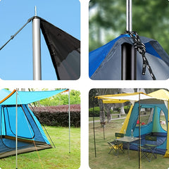 Adjustable Steel Poles Rods for Camping Tarps Shelter