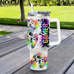 2pcs Gamer Gamepad Decorative Paper Packaging for 40oz Glass Cup Set