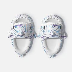 Cyber Punk Shark Slippers Cloud Slides Lightweight Non Slip Shoes