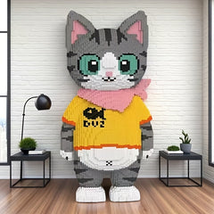 Cat Building Block Set - Challenging Home Decor for Ages 14+