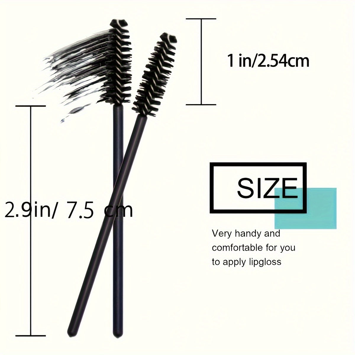 50PCS Crystal Mascara Wands for Makeup Eyelash Extensions