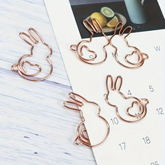 30pcs Cartoon Paper Clips Music Note Rabbit Easy To Organize Paper Clips