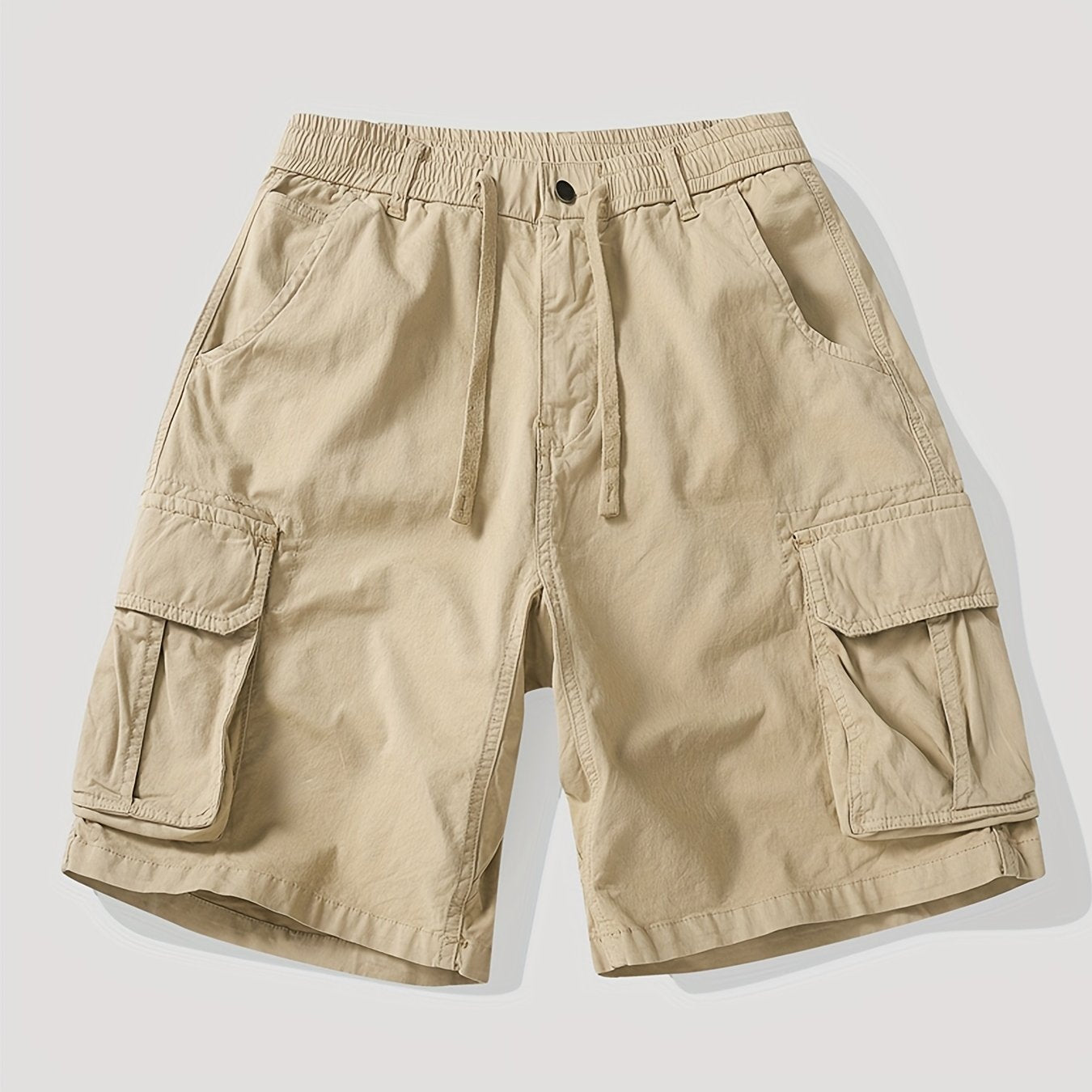 Men's Casual Cargo Elastic Waist Shorts For Summer Outdoor