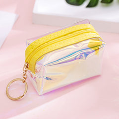Portable Laser Coin Purse Zipper Storage Bag For Girls
