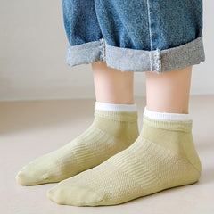 5 Pairs Kids' Summer Antibacterial Breathable Socks Boys Fall & Spring