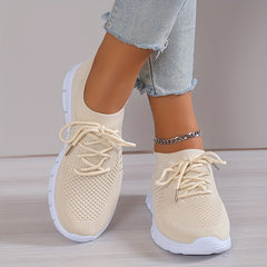 Women's Casual Knitted Sock Sneakers Lace Up Running Tennis Jogging Shoes