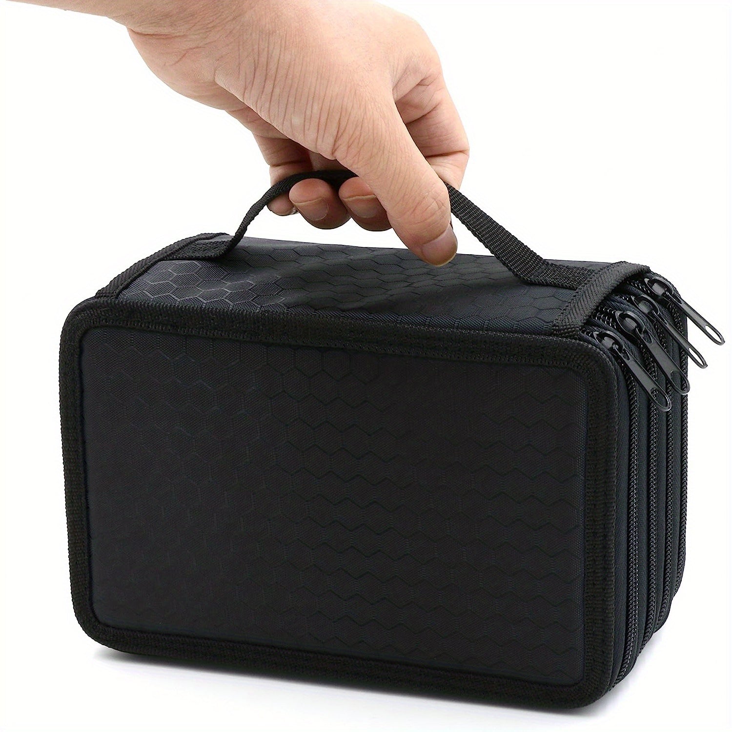 72-Slot Portable Pencil Bag Zipper Case for Coloring Pencils