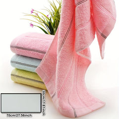 1pc Striped Pattern Hand Towel Soft Skin-friendly Face Towel Absorbent Towel