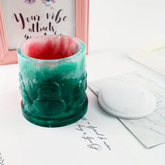 Concrete Candle Jar Silicone Mold With Lid DIY Christmas Silicone Mould