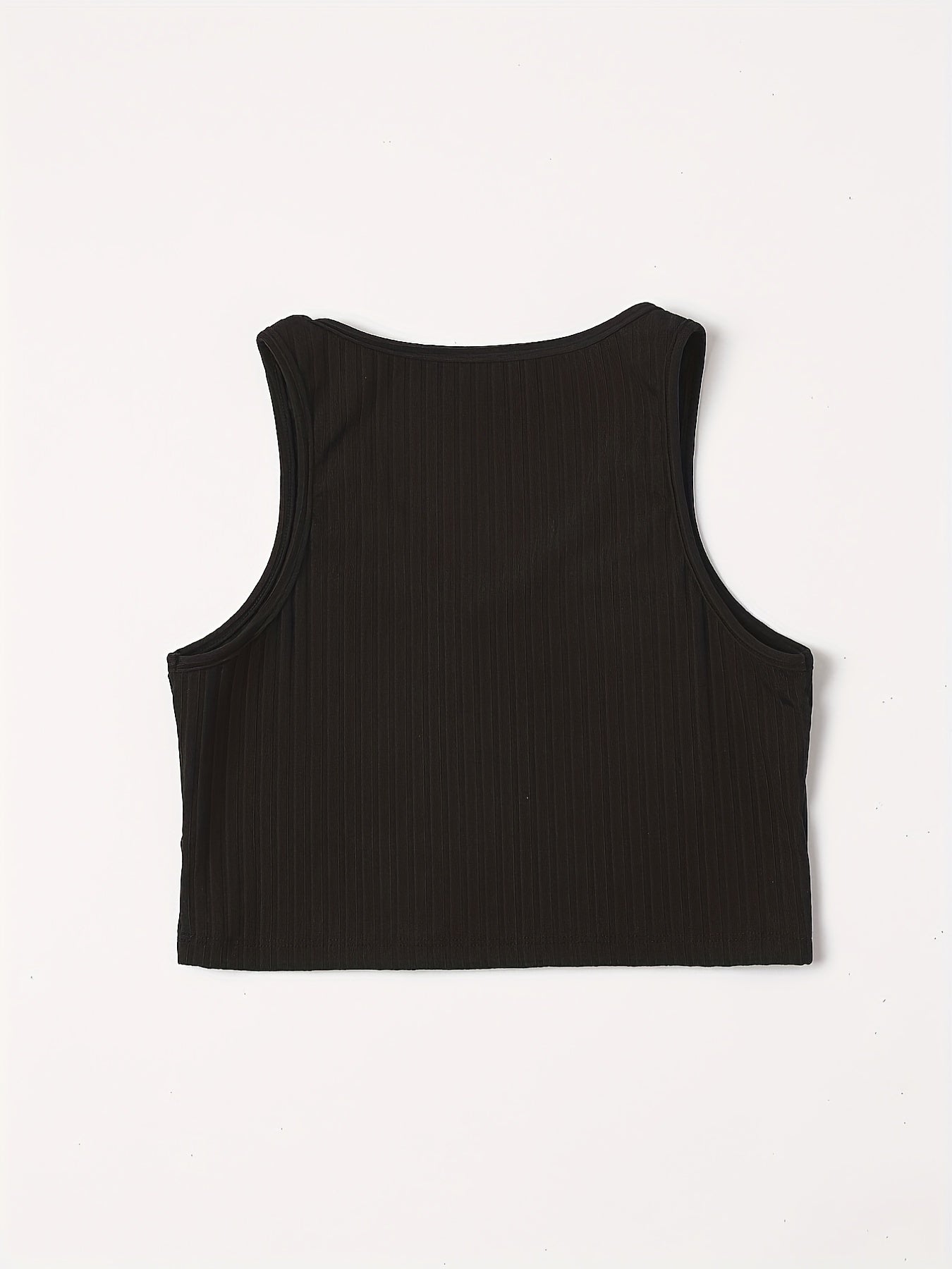 Ribbed Crop Tank Top V Neck Slim Fit Sleeveless Top Women's Lingerie