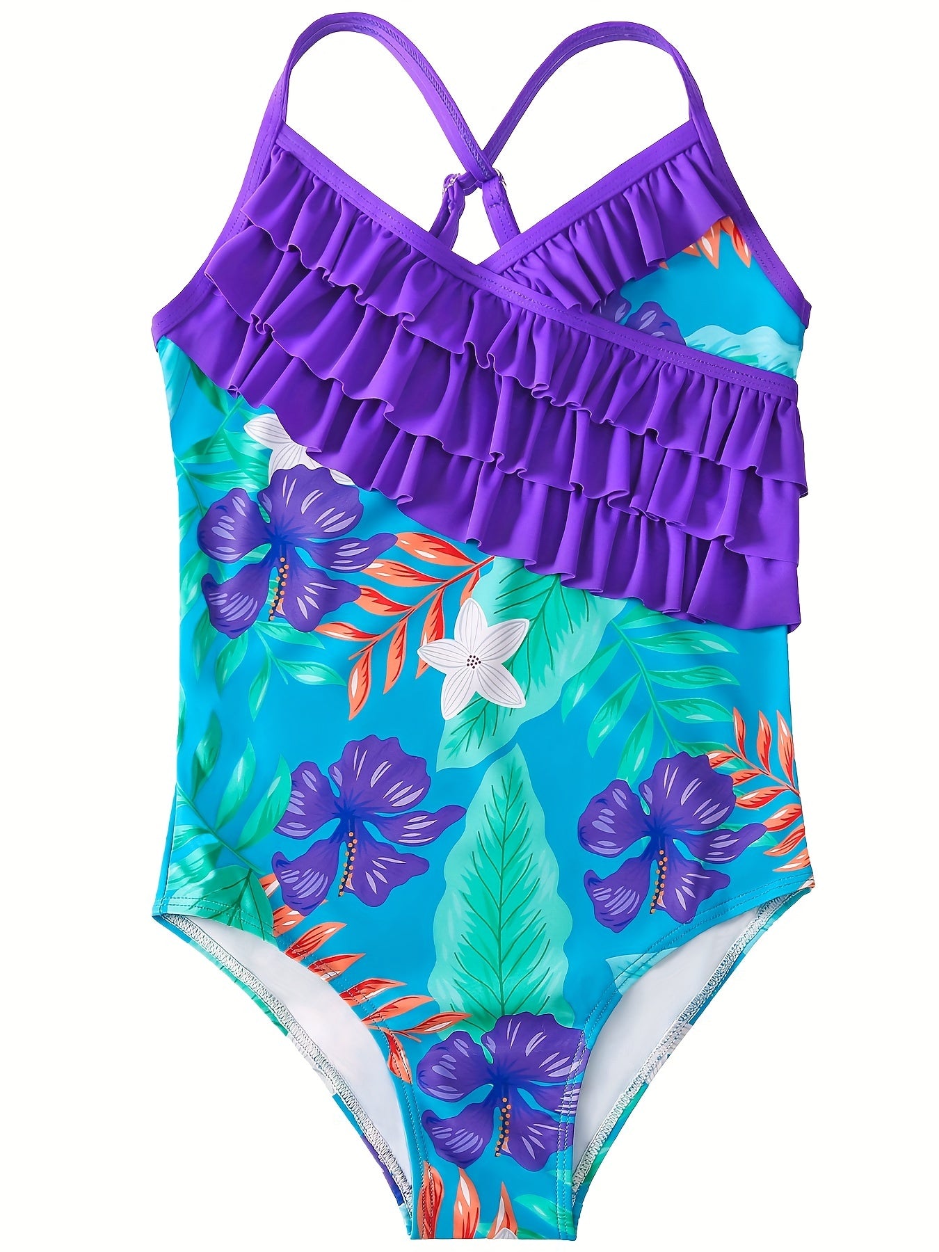 Cute Ruffle One Piece Swimsuit for Girls