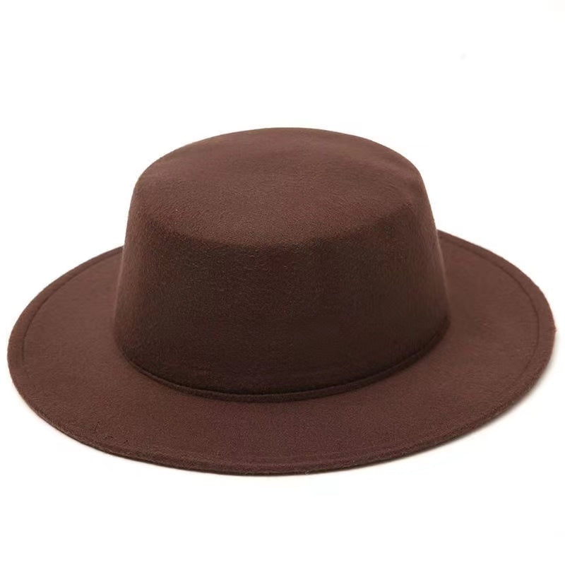 Men's Sun Visor Hat Stylish Flat Top Flat Brim Bowler Hat
