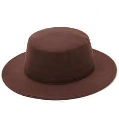Men's Sun Visor Hat Stylish Flat Top Flat Brim Bowler Hat