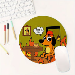 Gaming Mouse Pad Round Non-slip Rubber Mouse Pad for Office Computers Laptops