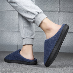 Men's Memory Foam Warm Fleece Lining House Slippers