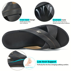 Women's Massage Sports Sandals Soft Sole Faux Leather Shoes
