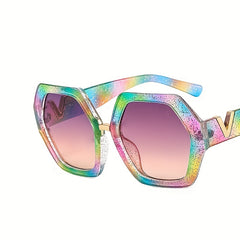 Geometric Frame Sunglasses Retro Glasses UV400
