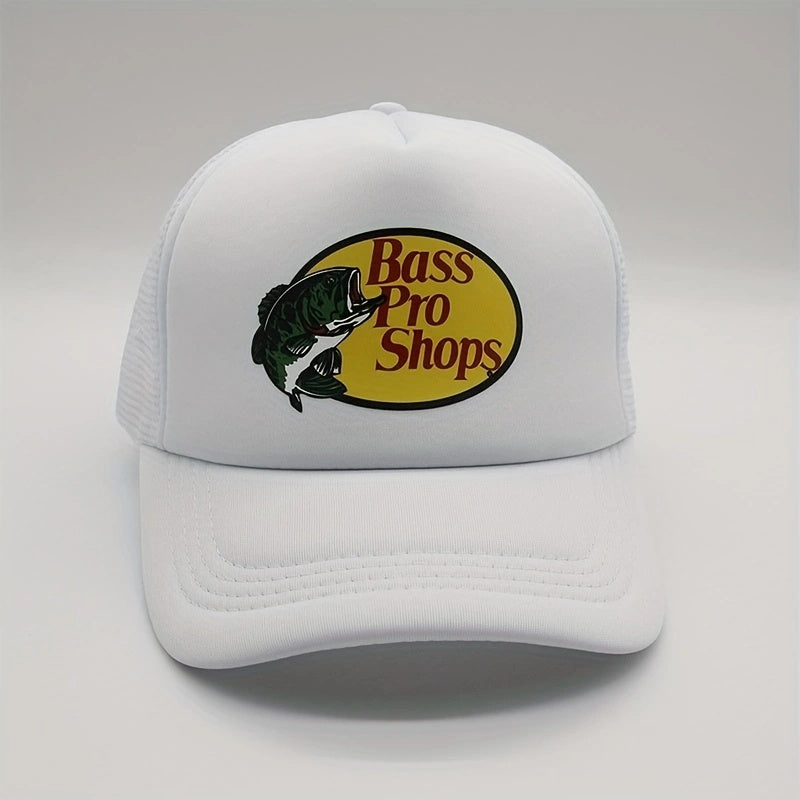 Fish Print Mesh Trucker Hat Unisex Casual Baseball Cap Sunscreen Dad Hats