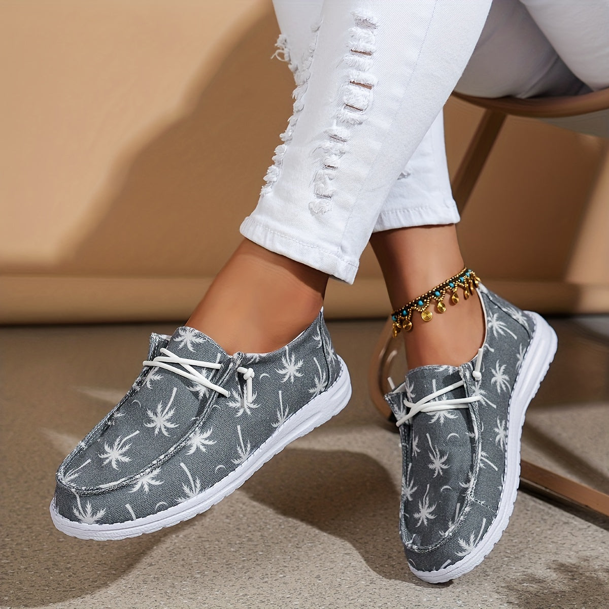Women's Lace Up Hollow Platform Boat Shoes Lightweight Summer Outdoor Shoes