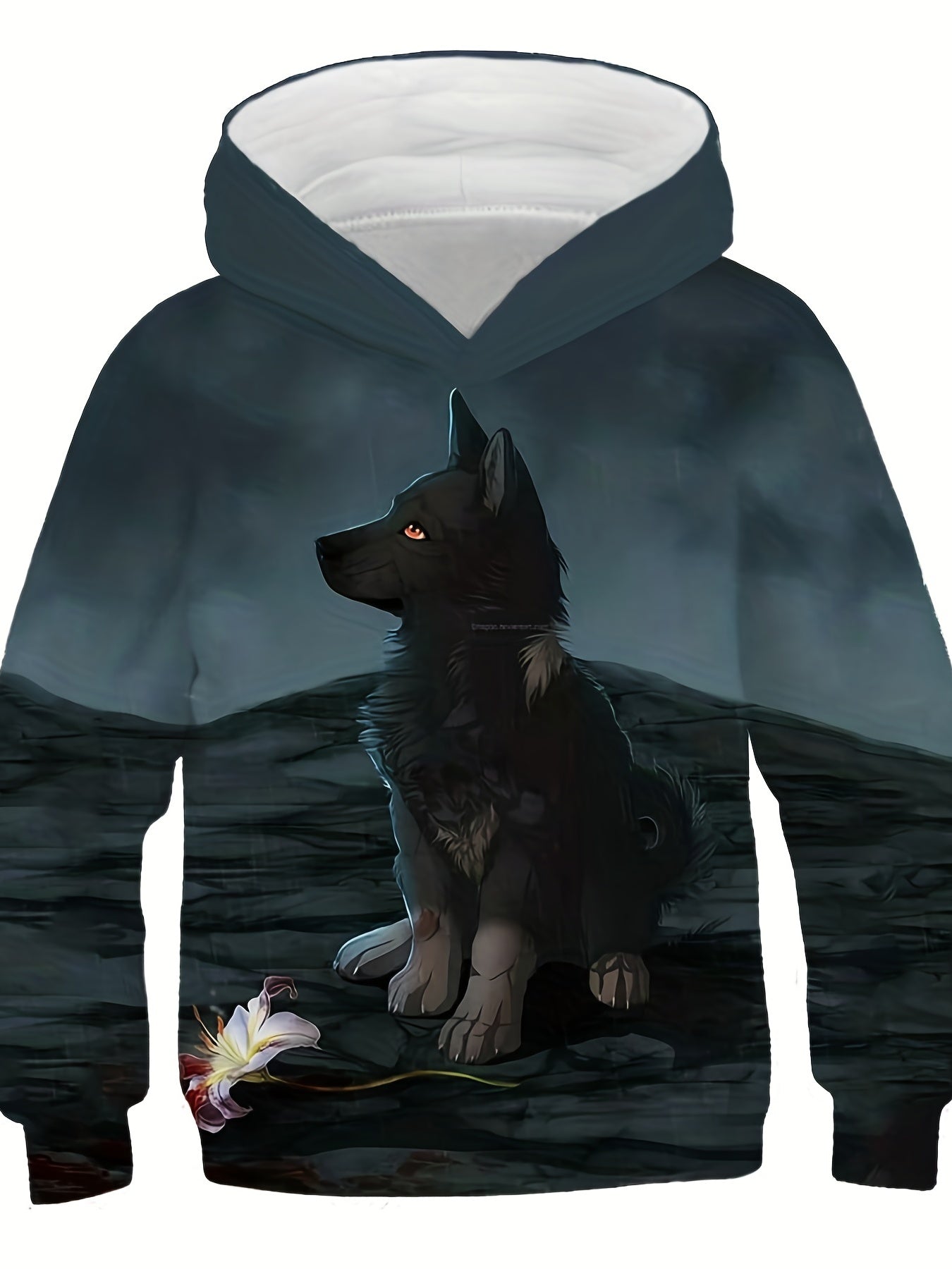 Baby Wolf Cartoon Hoodie for Boys