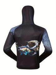 Men's UPF 50 Sun Protection Hooded Jacket Quick Dry Rash Guard