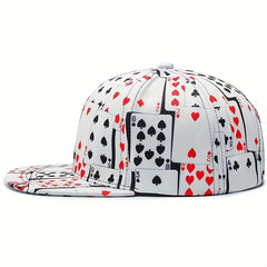Unisex Playing Cards Pattern Baseball Cap for Outdoor Sports
