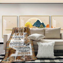Lion Pattern Blanket for Indoor/Outdoor Use - Camping Gift