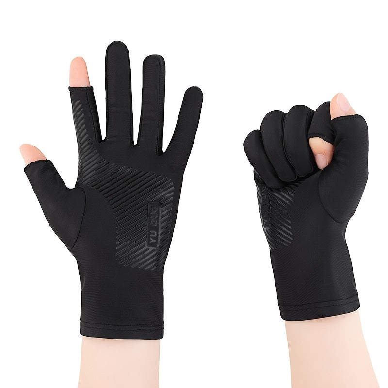 Breathable Anti-Slip Fingerless Bike Gloves for Cycling Driving Outdoor Sports