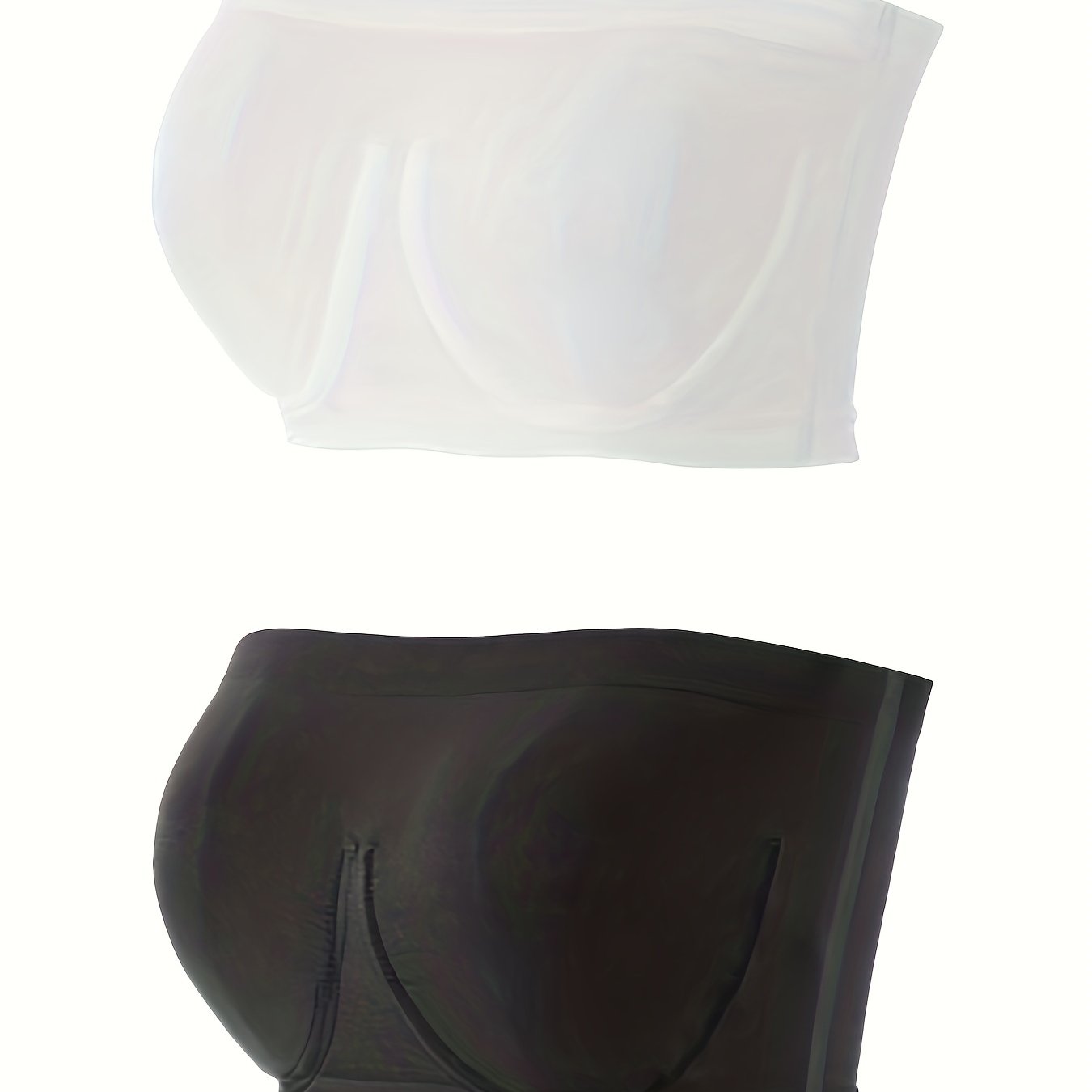 2 Pack Plus Size Seamless Bandeau Bra Set